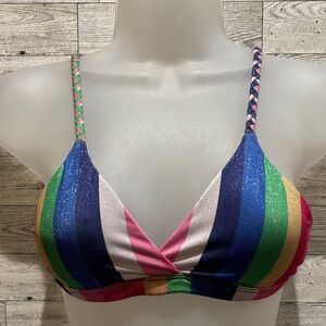 Maaji Pink and Black Bikini Top